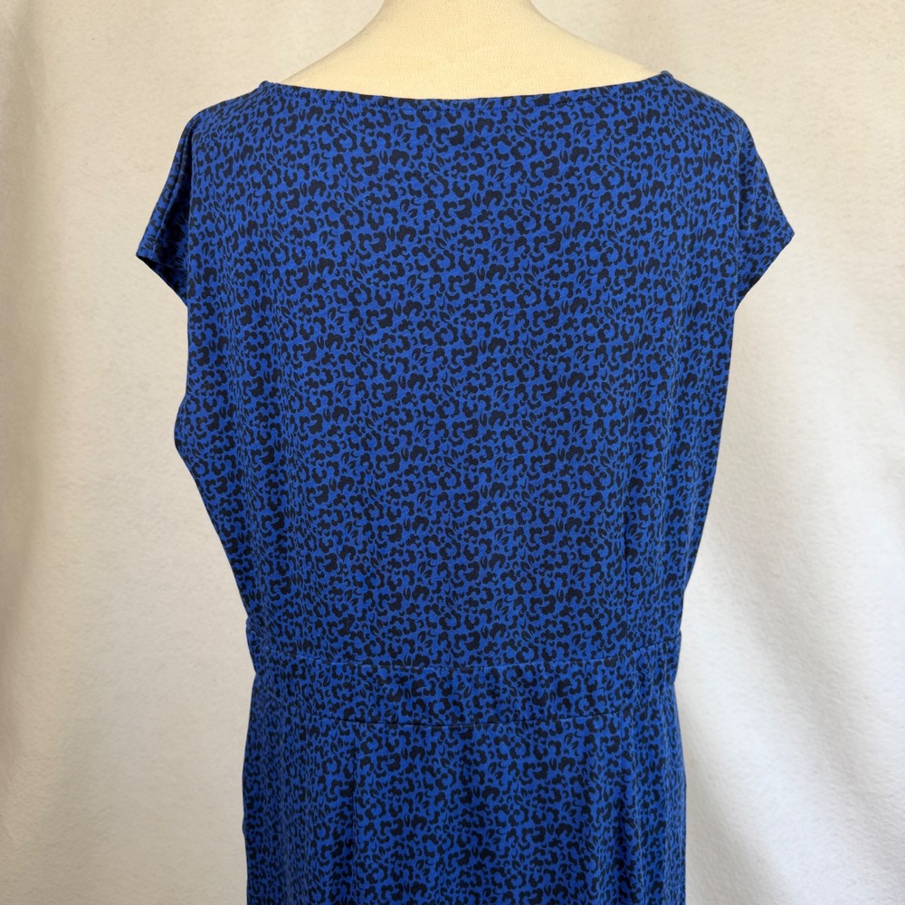 Boden‎ Florrie Jersey Dress Phoebe Blue Leopard Print Dress Pockets US 14R - Picture 7 of 13